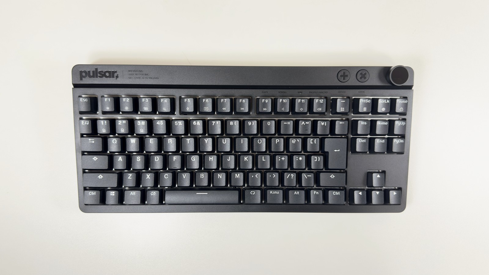 真上から見たXBOARD MS。テンキーレス